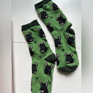 Sock Daddy Scottish Terrier Green Dog Pattern Socks Unisex one size